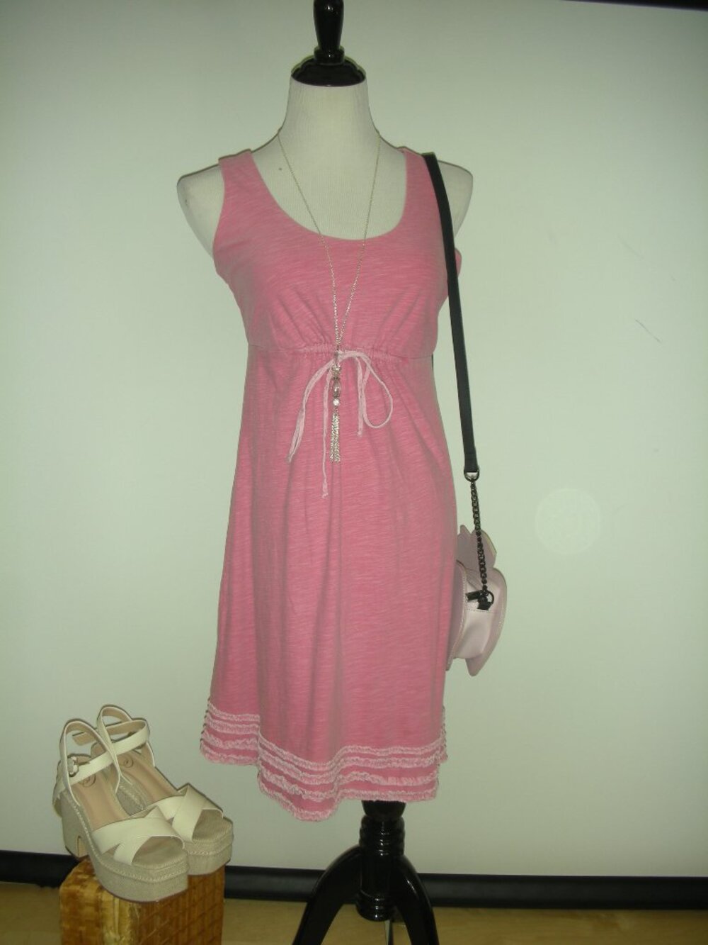 Tommy Bahama Pink Cotton Modal Tunic Dress Small Beach Cover Up Resort Boho